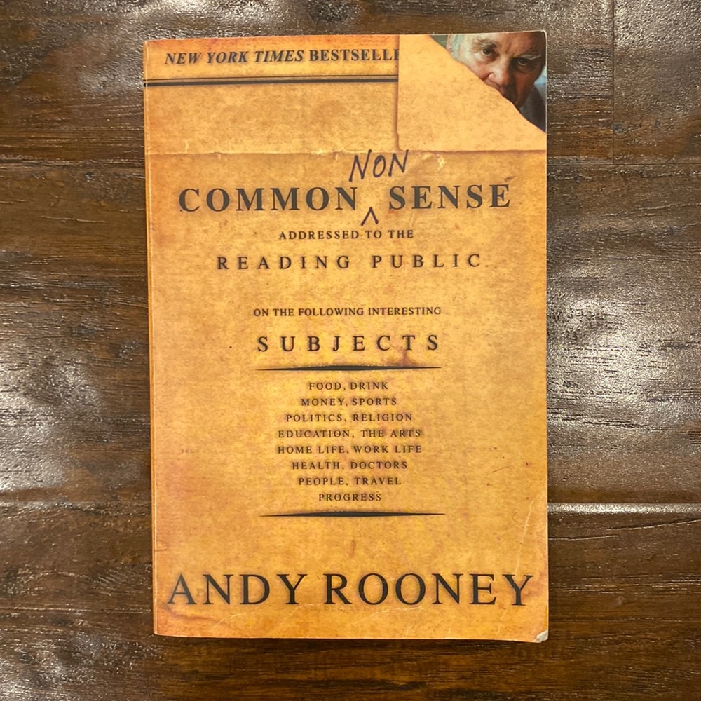 Common Nonsense by Andy Rooney New York Times Bestseller